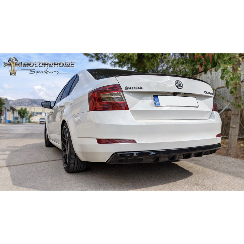 Motordrome, Rear bumper skirt (Diffuser), Fits Skoda Octavia III Sedan/Kombi 2013-2020 excl. RS/Scout (ABS)