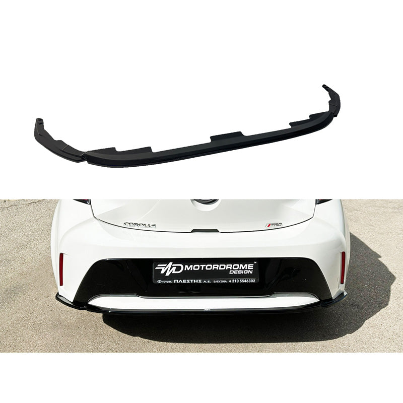 Motordrome, Rear bumper skirt (Diffuser), fits Toyota Corolla Hatchback (E21) 2019- (ABS Gloss black)