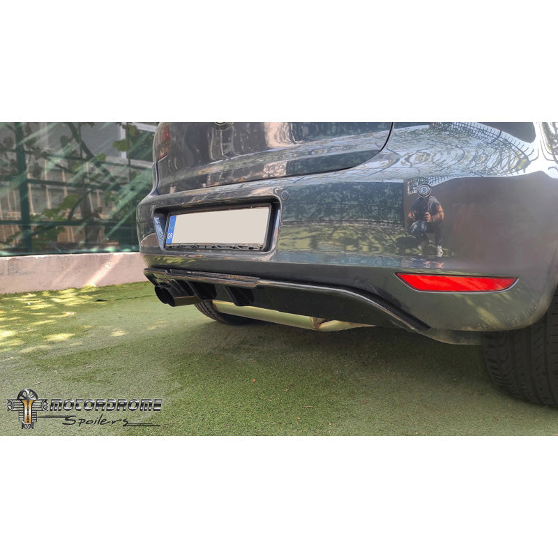 Motordrome, jupe de pare-chocs arrière (diffuseur), convient à Volkswagen Golf VI 2008-2012 hors GT/GTD/R/Plus/Variant (ABS)