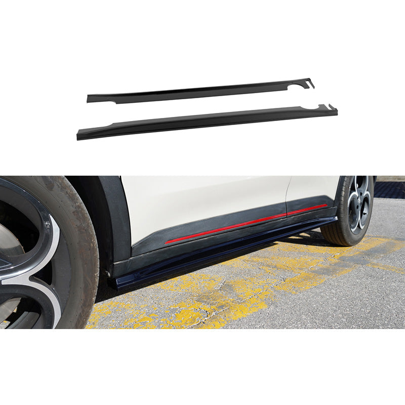Motordrome, Side Skirts, ABS, gloss black, fits Alfa Romeo Junior (2024-)