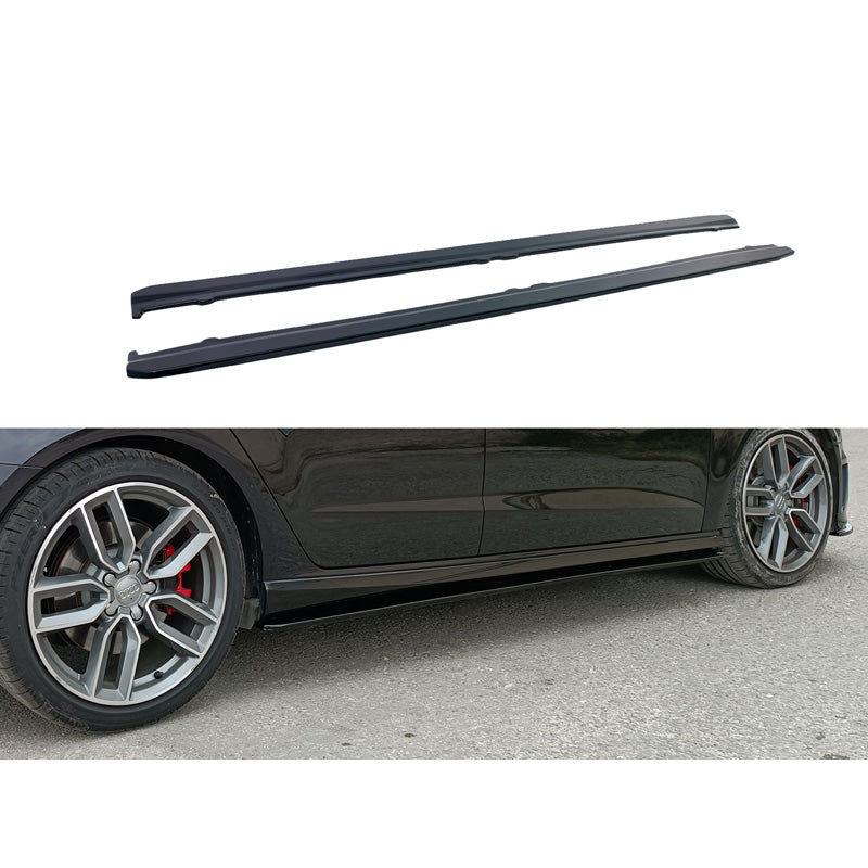 Motordrome, Side skirts, fits Audi A3 (8V) S-Line/S3 Sportback 2012-2020 (ABS Glossy black)