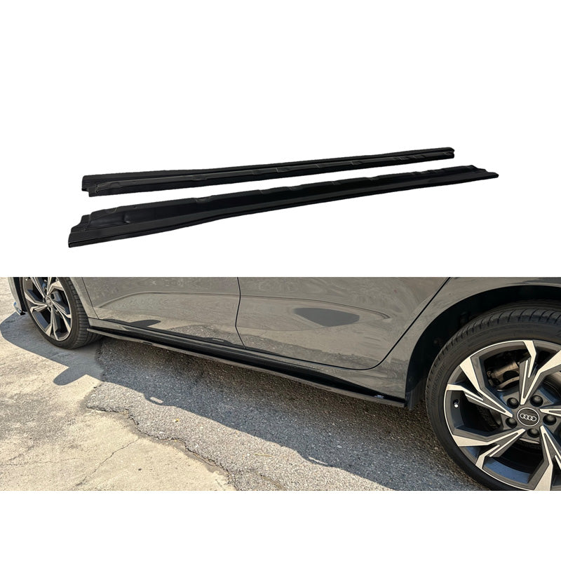 Motordrome, jupes latérales, convient à Audi A3 (8Y) 2020- (ABS noir brillant)