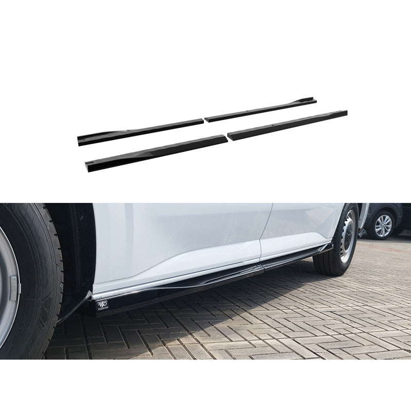 Motordrome, Side Skirts, Gloss Black, fits Ford Transit Custom SWB (V710) (2023-) / Volkswagen Transporter T7 SWB (2024-)
