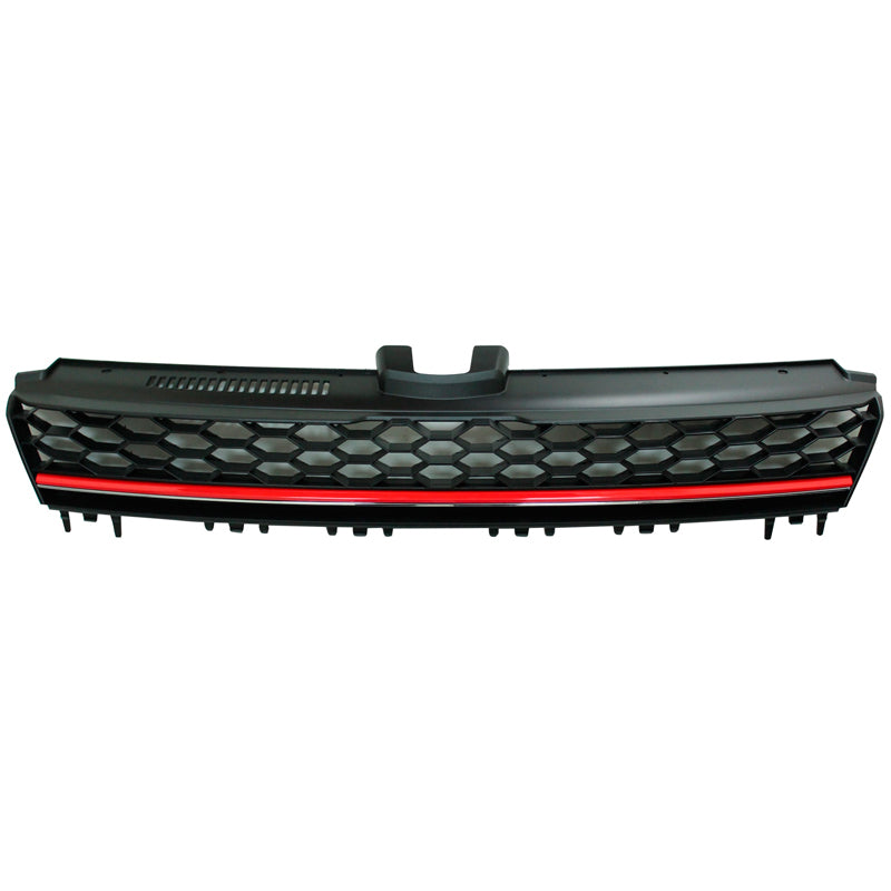 AutoStyle, calandre sport, look GTI, convient à Volkswagen Golf VII 2012-2017 noir/rouge