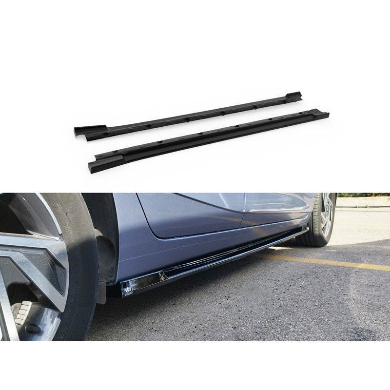 Motordrome, Side skirts, Glossy Black, Fits Hyundai i20 III Facelift (excl. N / N-Line) 2023-