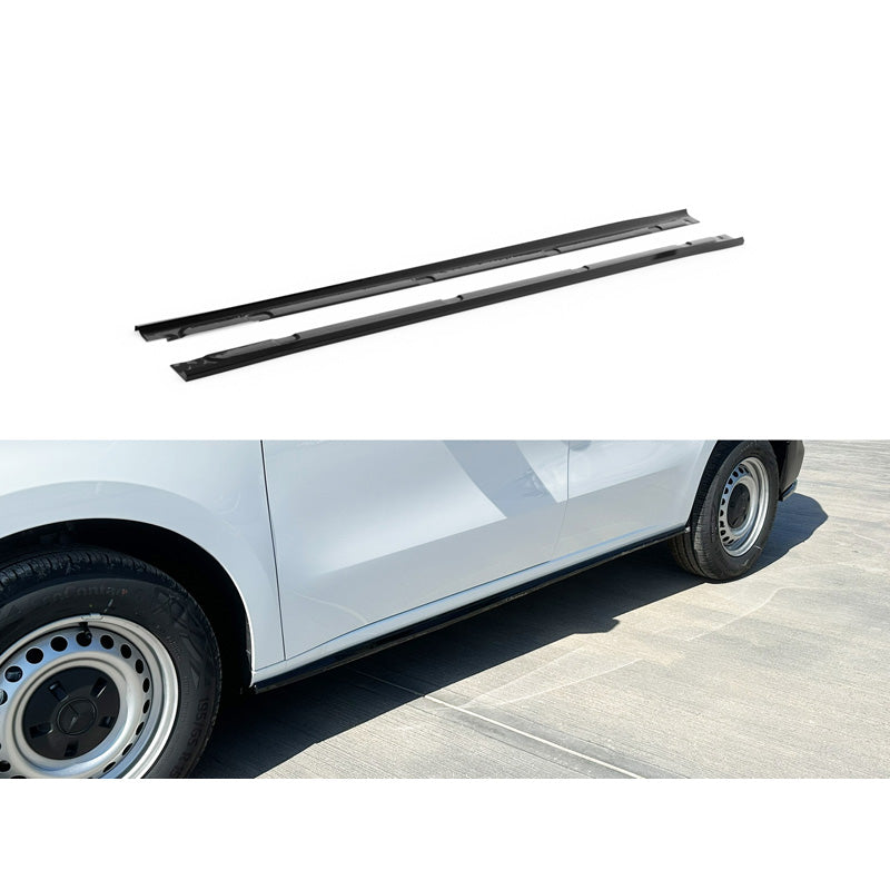 Motordrome, Side skirts, fits Mercedes Citan & Citan Tourer (W420) 2021- (ABS Gloss black)