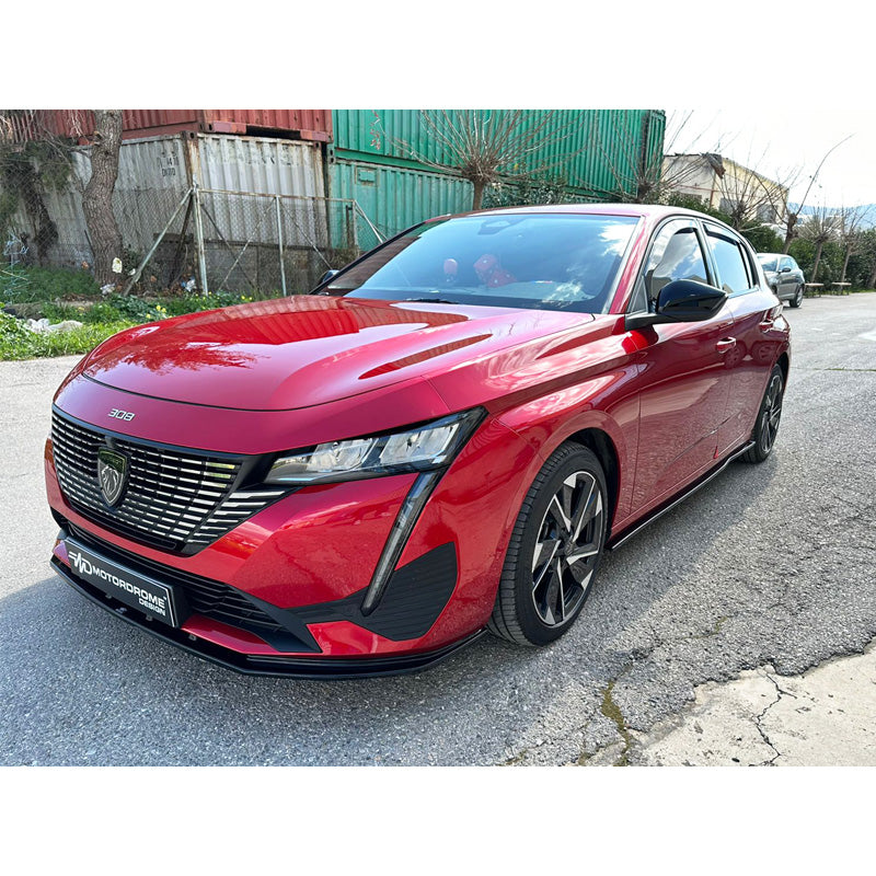 Motordrome, Side skirts, fits Peugeot 308 III HB & SW 2021- (ABS Gloss black)