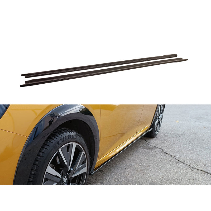 Motordrome, Side skirts V.2, fits Peugeot 208 II 2019- (ABS)