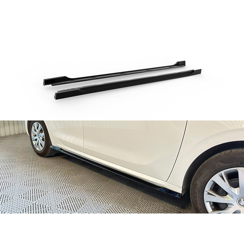 Motordrome, Side skirts, ABS, Fits Peugeot 208 I 2012-2019, Black