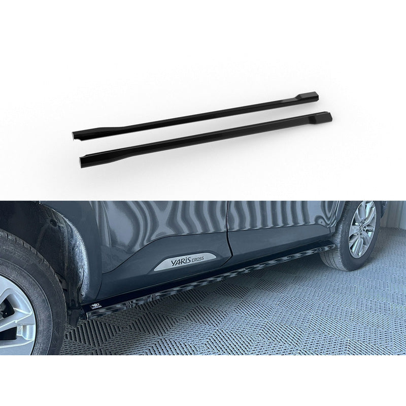 Motordrome, Side skirts, ABS, Gloss Black, Fits Toyota Yaris Cross 2020-