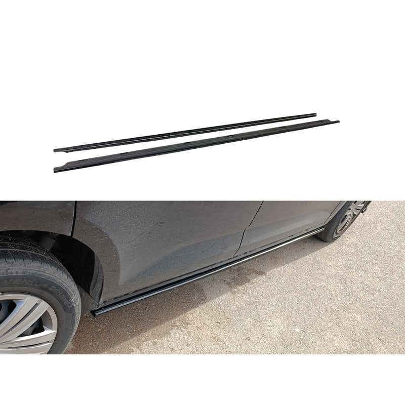 Motordrome, jupes latérales, compatible avec Volkswagen Caddy V Box/MPV 2020- (ABS noir brillant)