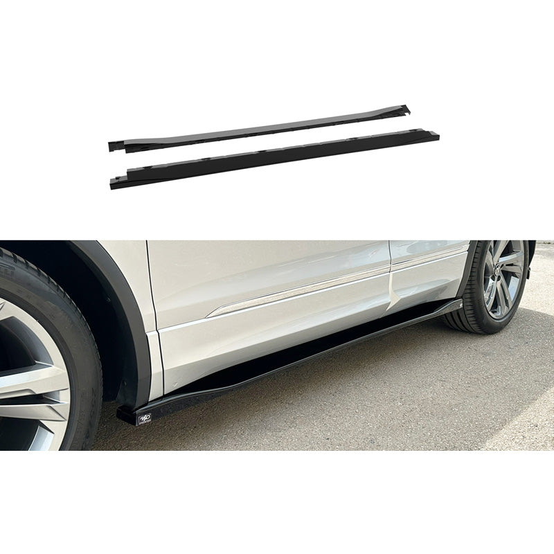 Motordrome, Side Skirts, Gloss Black ABS, fits Volkswagen Tiguan II (AD1) R/R-Line Facelift (2020-2024)