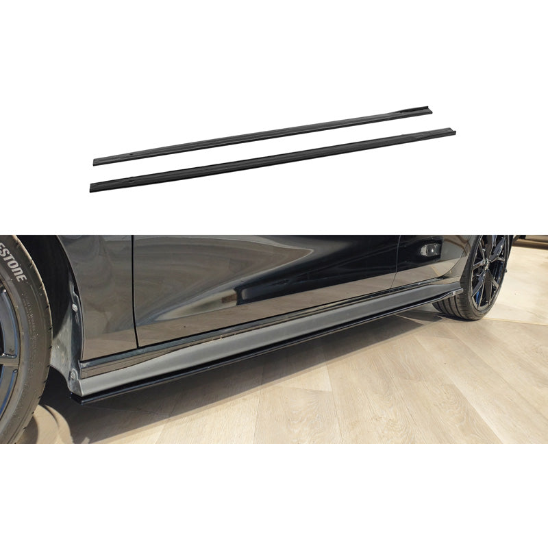 Motordrome, Side Skirts, Gloss Black, Fits Volkswagen Golf VIII (CD1) GTI/ GTI Clubsport/ R-Line (2020-)