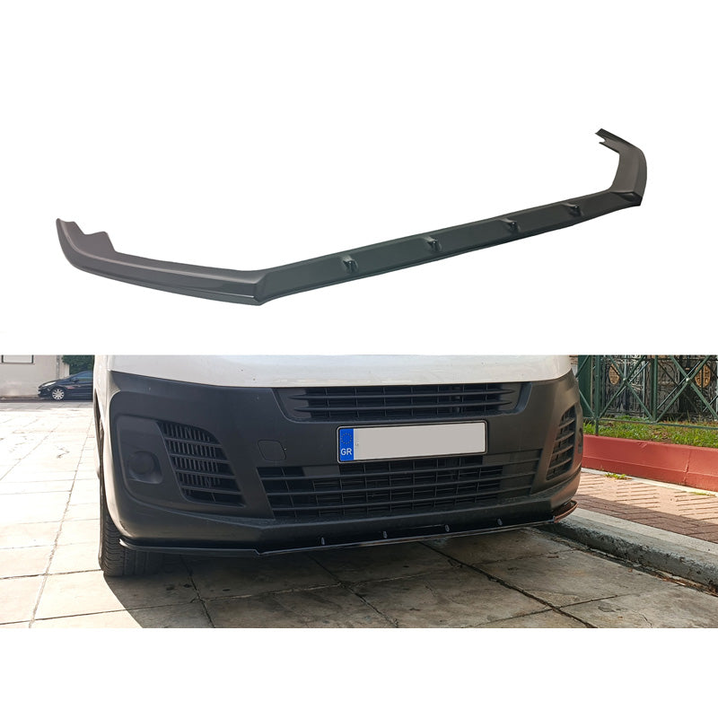 Motordrome, Front spoiler, fits Citroën Jumpy/Dispatch/Spacetourer & Peugeot Expert III/Traveller & Toyota Proace 2016- & Opel Vivaro C/Zafira Life 2019- & Fiat Scudo/Ulysse 2022- (ABS Gloss black)
