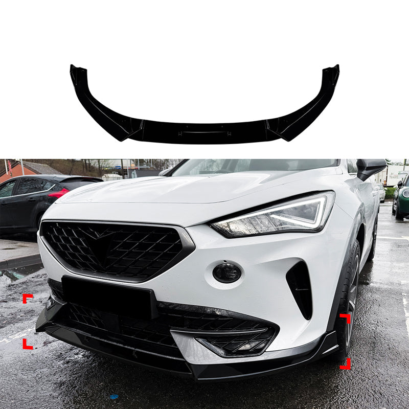 AutoStyle, Frontspoiler, Blank sort ABS, passer til Cupra Formentor (2020-2024)