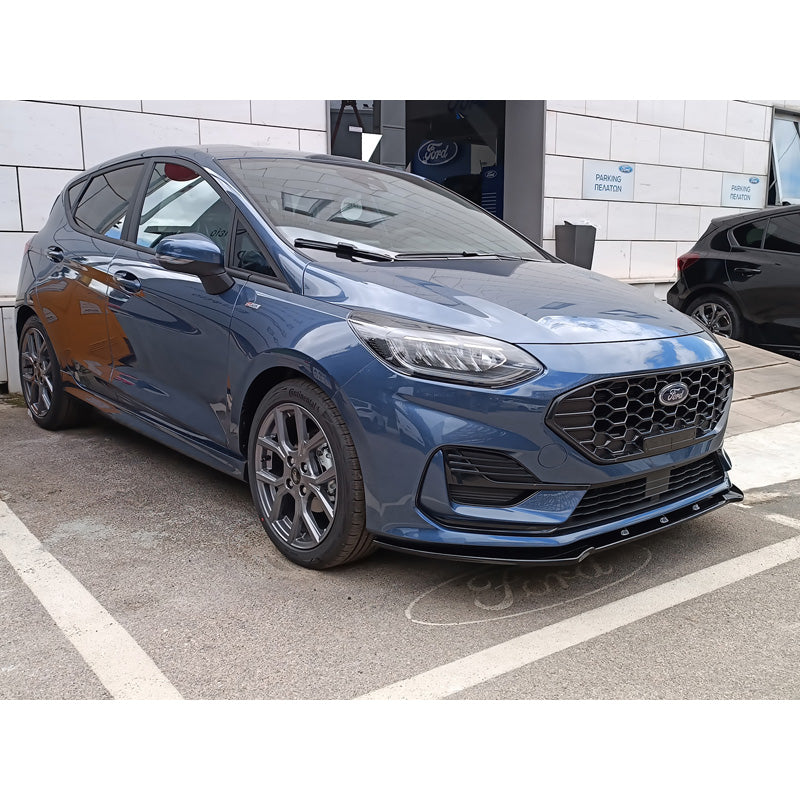 Motordrome, Spoiler avant, compatible avec Ford Fiësta VIII ST-Line restylé 2021- (ABS noir brillant)