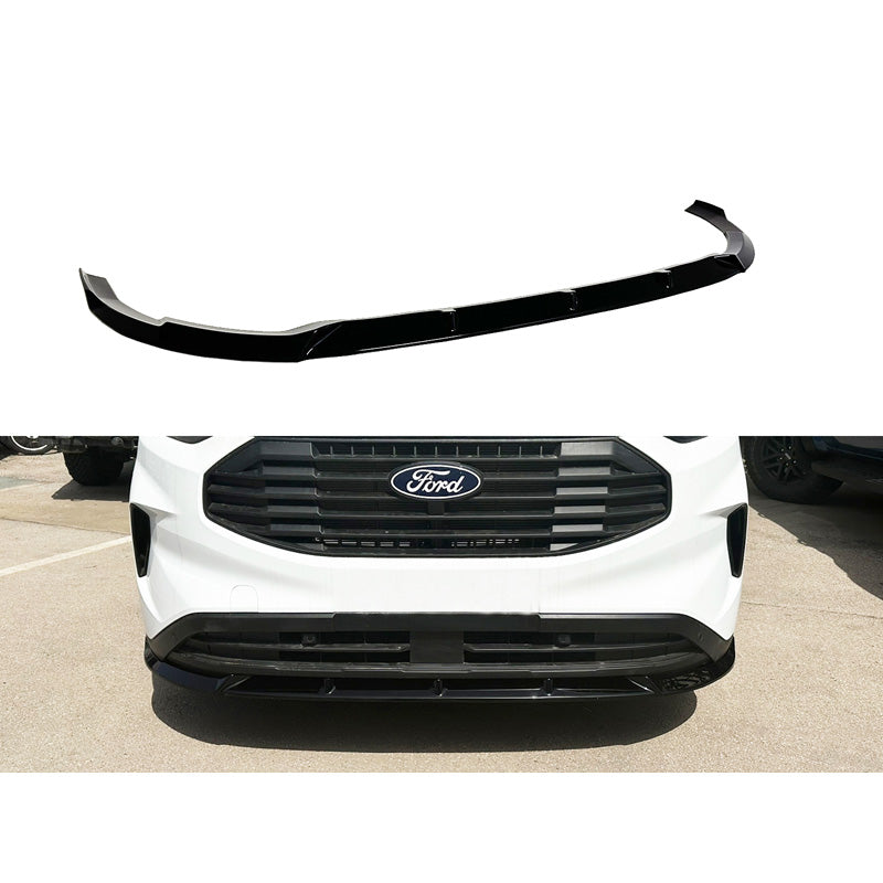 Motordrome, Front spoiler V.2, fits Ford Transit Custom (V710) 2023- (ABS Gloss black)