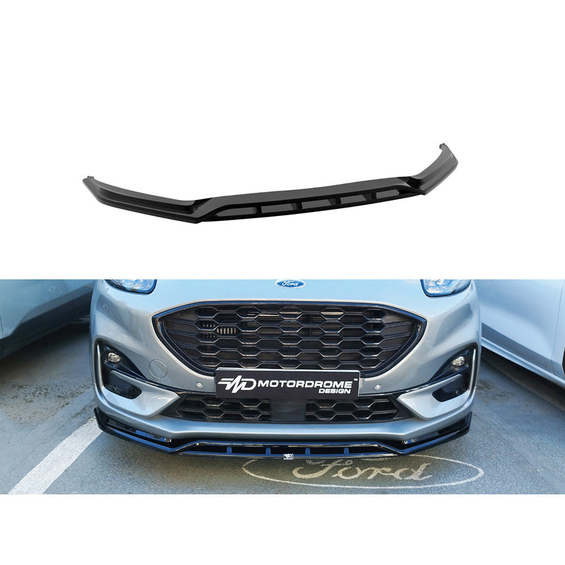 Motordrome, Front spoiler, ABS Gloss Black, Fits Ford Puma ST-Line 2019-, Sporty aerodynamic design