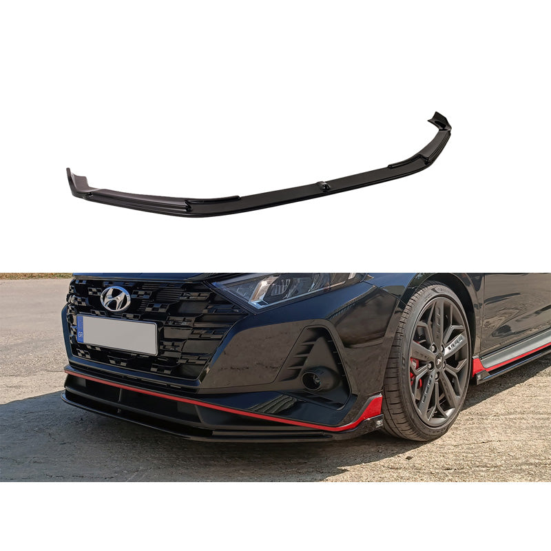 Motordrome, Front spoiler, Fits Hyundai i20 III N / N-Line 2020- (ABS Glossy black)