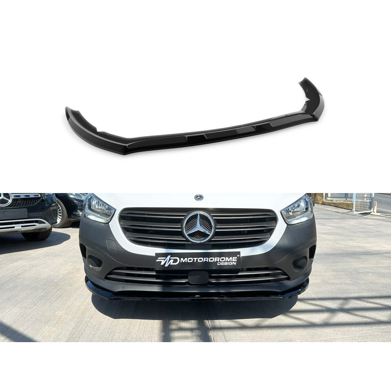 Motordrome, Front spoiler, Fits Mercedes Citan & Citan Tourer (W420) 2021- (ABS Gloss black)