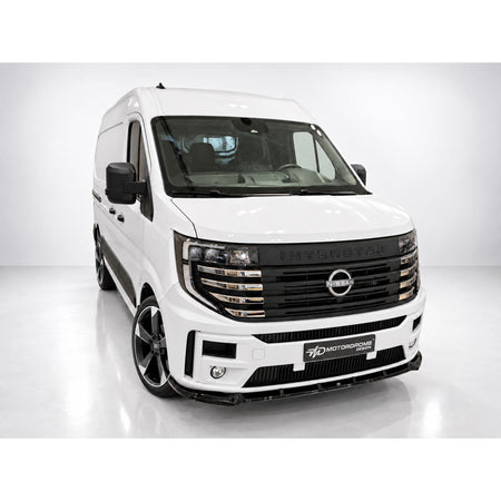 Motordrome, Frontspoiler, Blank Sort, passer til Nissan Interstar & Renault Master IV (2024-)