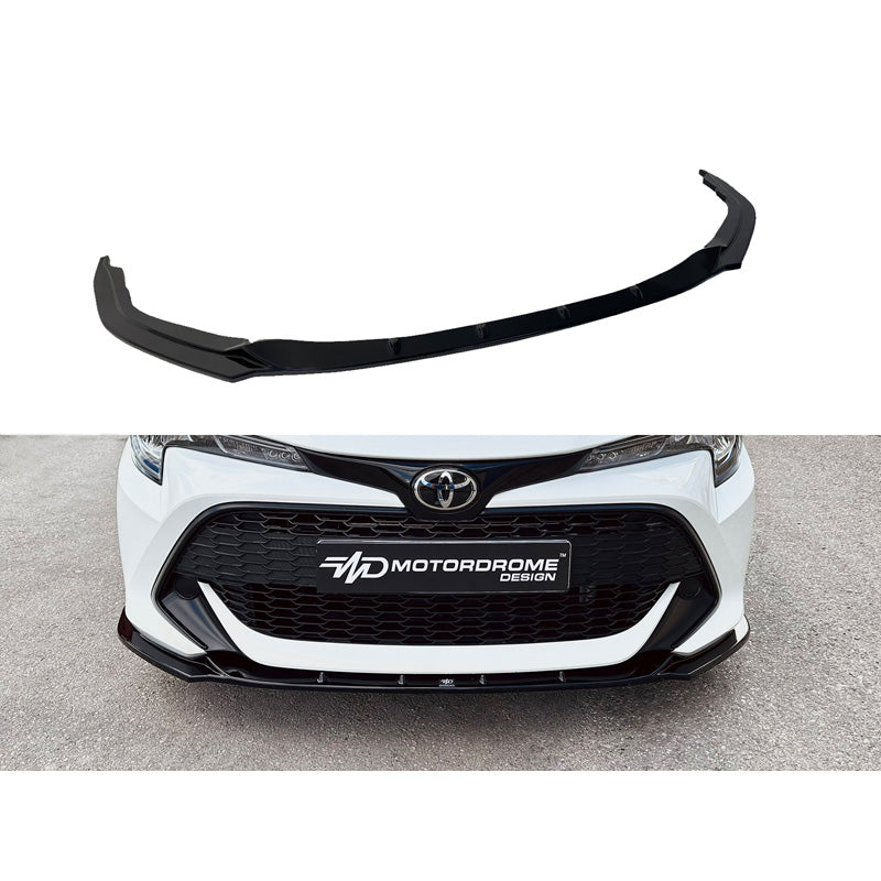 Motordrome, spoiler avant, convient à Toyota Corolla (E21) Hatchback & Touring 2019- (ABS noir brillant)