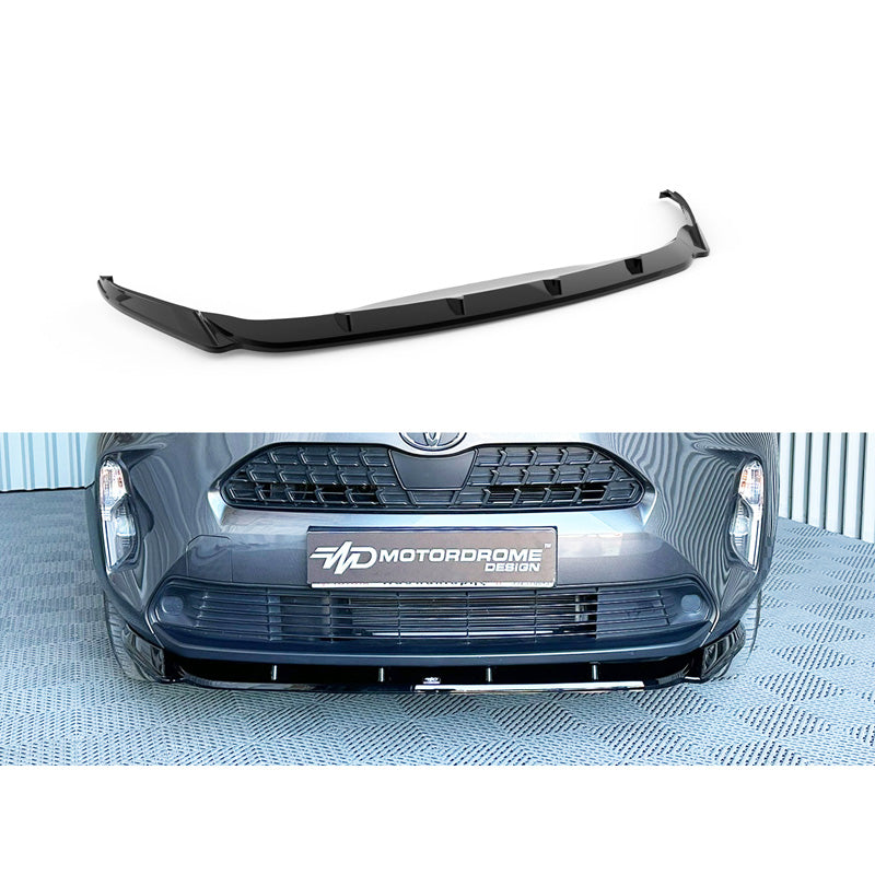 Motordrome, Front spoiler, ABS Gloss black, Fits Toyota Yaris Cross (2020-), sporty design