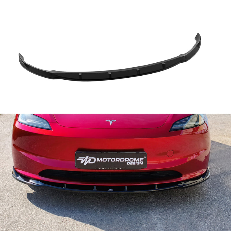 Motordrome, Front spoiler, ABS, fits Tesla Model 3 Highland (Facelift) (2024-)