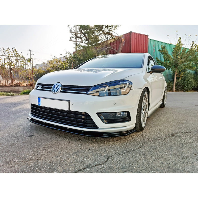 Motordrome, Voorspoiler, past op Volkswagen Golf VII R / R-Line 2012-2017 (ABS glanzend zwart)