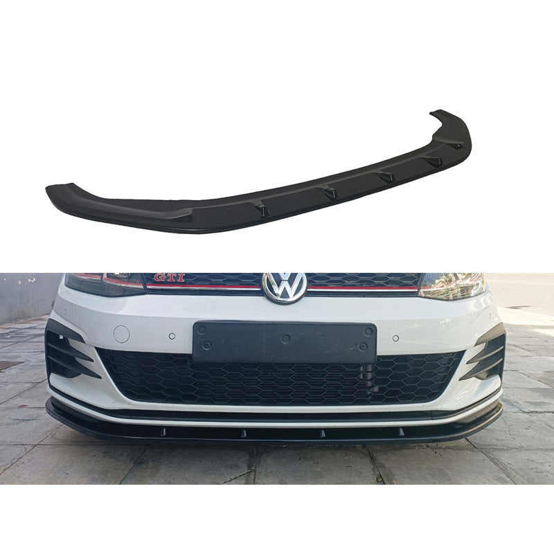 Motordrome, Front spoiler, fits Volkswagen Golf 7.5 GTI 2017-2020 (ABS Glossy black)