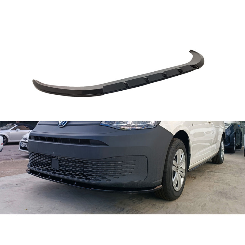Motordrome, Frontspoiler V2, geschikt voor Volkswagen Caddy V Box/MPV 2020- (ABS glanzend zwart)