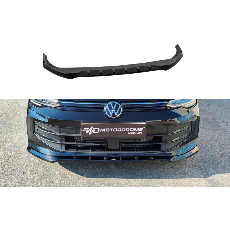 Motordrome, Front spoiler, Gloss Black, fits Volkswagen Golf 8 Facelift (2024-) incl. Variant (ABS)
