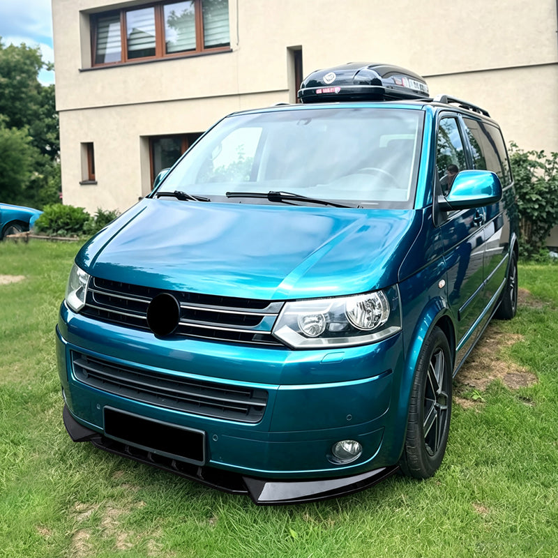 AutoStyle, Frontspoiler, Blank sort ABS, 3-styk, passer til Volkswagen Transporter T5.1 (2010-2015)