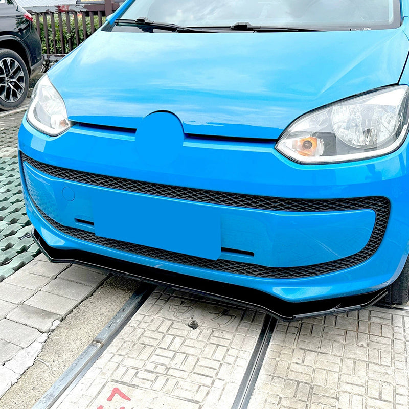 AutoStyle, Frontspoiler, Blank Sort ABS, 3-delt, passer til Volkswagen Up! (2011-) excl. GTi