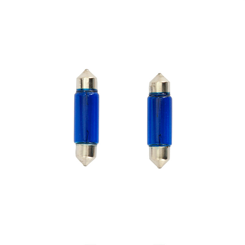 AutoStyle, Ampoules à culot pin bleues 10W/12V 11x39mm - lot de 2 pièces