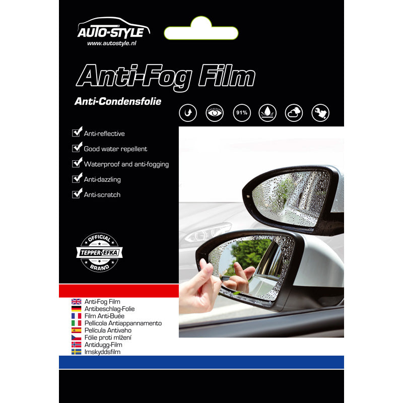 AutoStyle, Anti-Fog Film, Transparent, Oval, 2 pieces