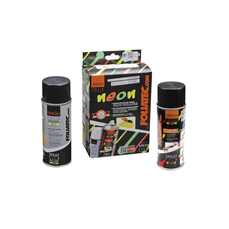 Foliatec Spray Film (Dip) NEON Set 2 pièces - rouge 1x400ml + couche de base 1x400ml