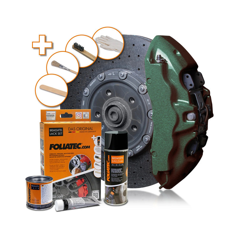 Foliatec, Brake Caliper Coating - green hell metallic - 3 Components