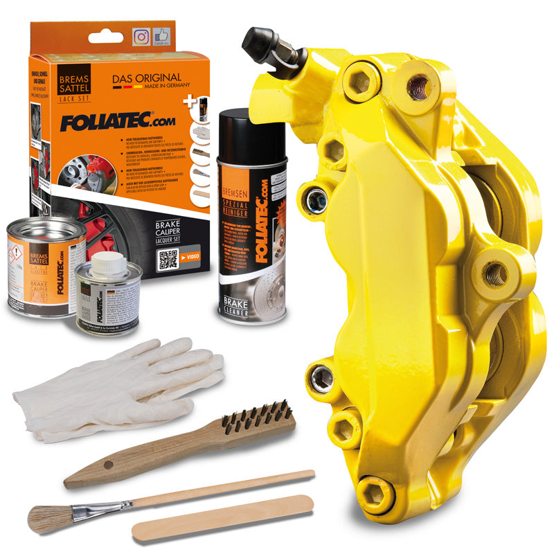 Foliatec, Brake Caliper Coating - speed yellow - 3 Components