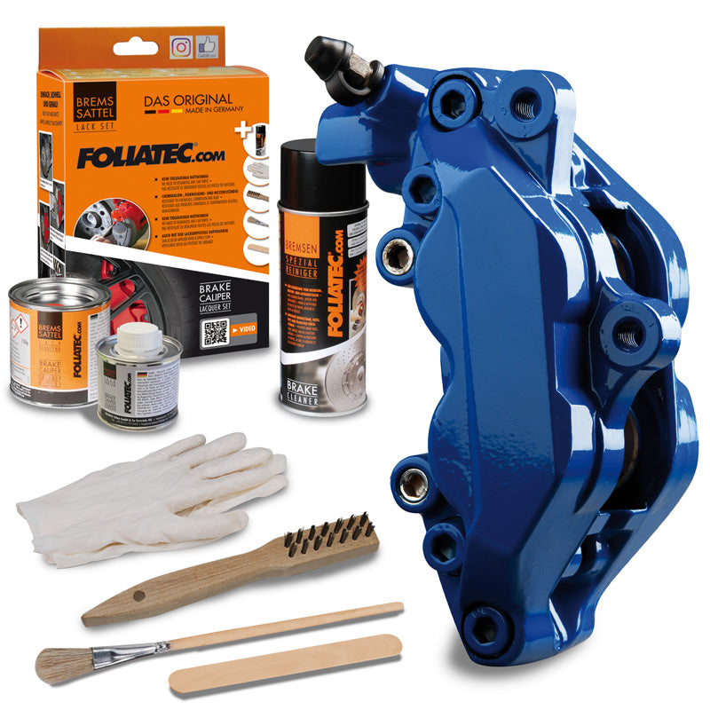 Foliatec, brake caliper paint - RS blue - 3 Components