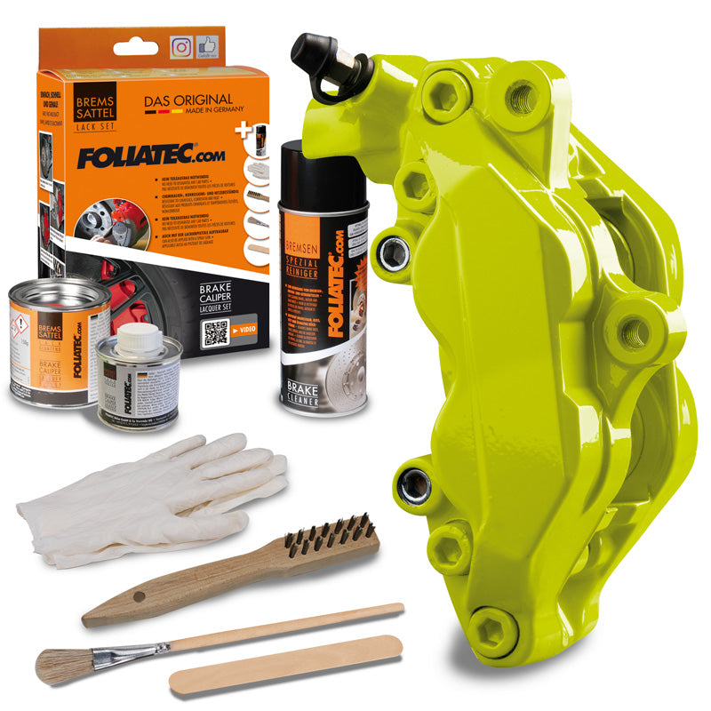 Foliatec, Brake Caliper Coating - toxic green - 3 Components