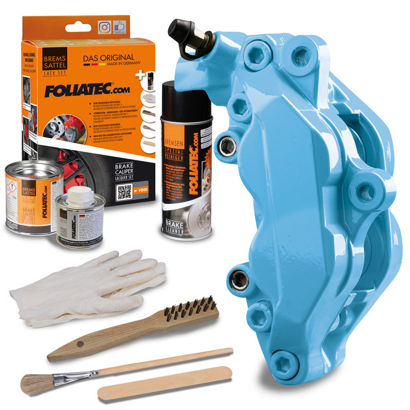 Foliatec, Brake Caliper Coating - sky blue - 3 Components