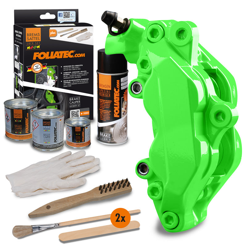 Foliatec, Brake Caliper Coating - NEON green - 4 Components