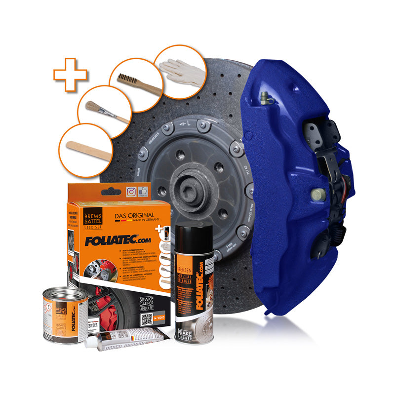 Foliatec, Brake Caliper Painting, Performance Blue Glossy - 3 Components