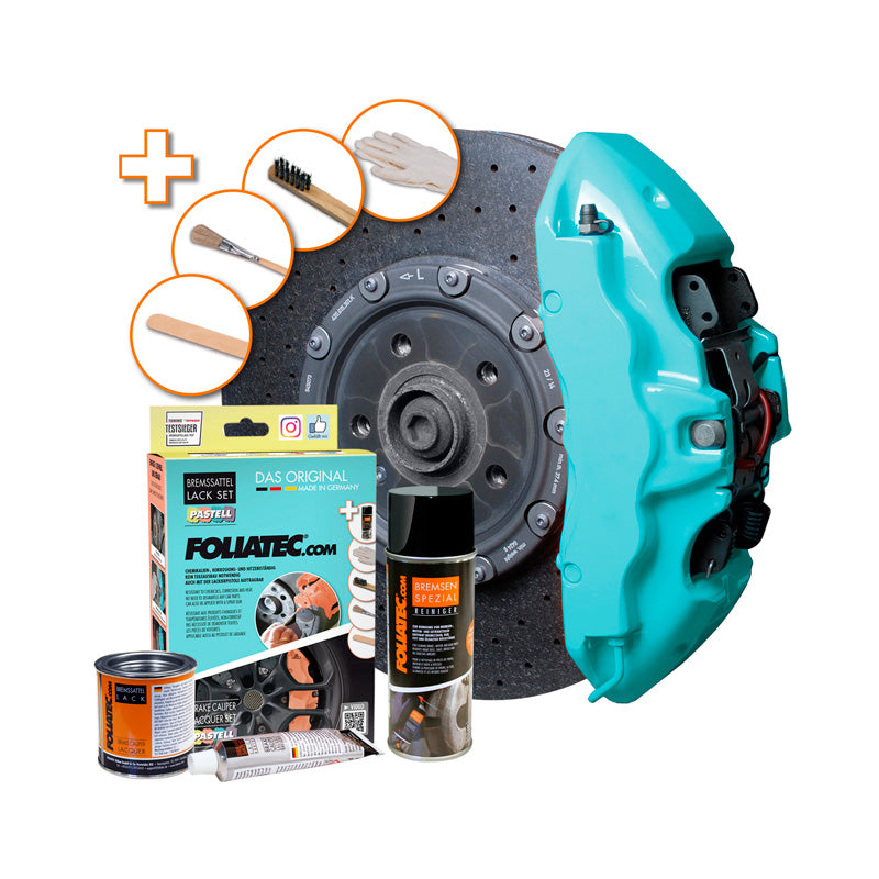 Foliatec, Brake Caliper Coating - Pepper Mint (Pastel) - 3 Components
