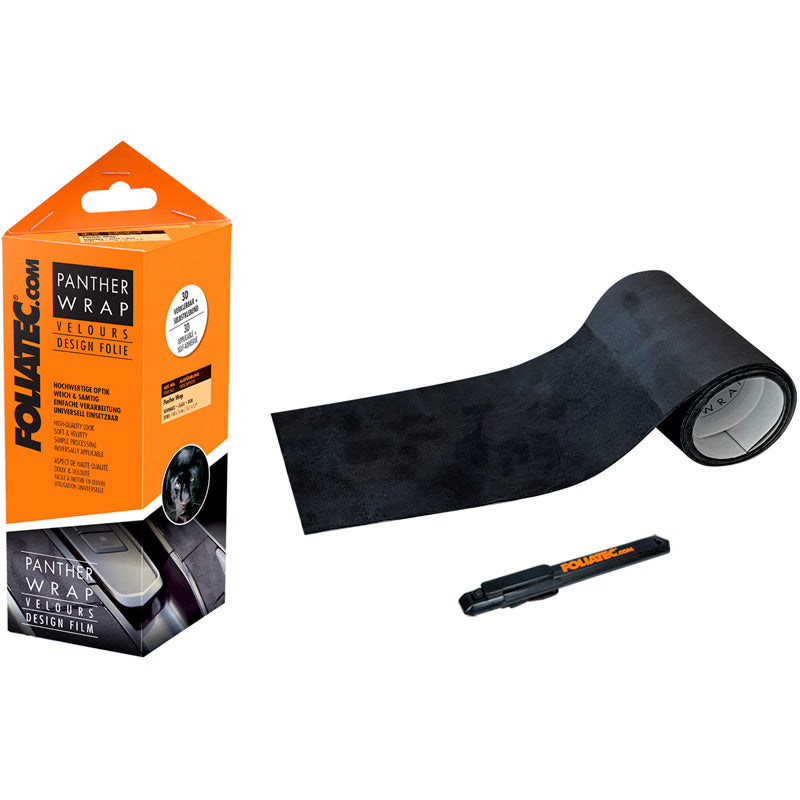 Foliatec, Cockpit Design Film Panther Wrap, Alcantara look, Black, 15x140cm