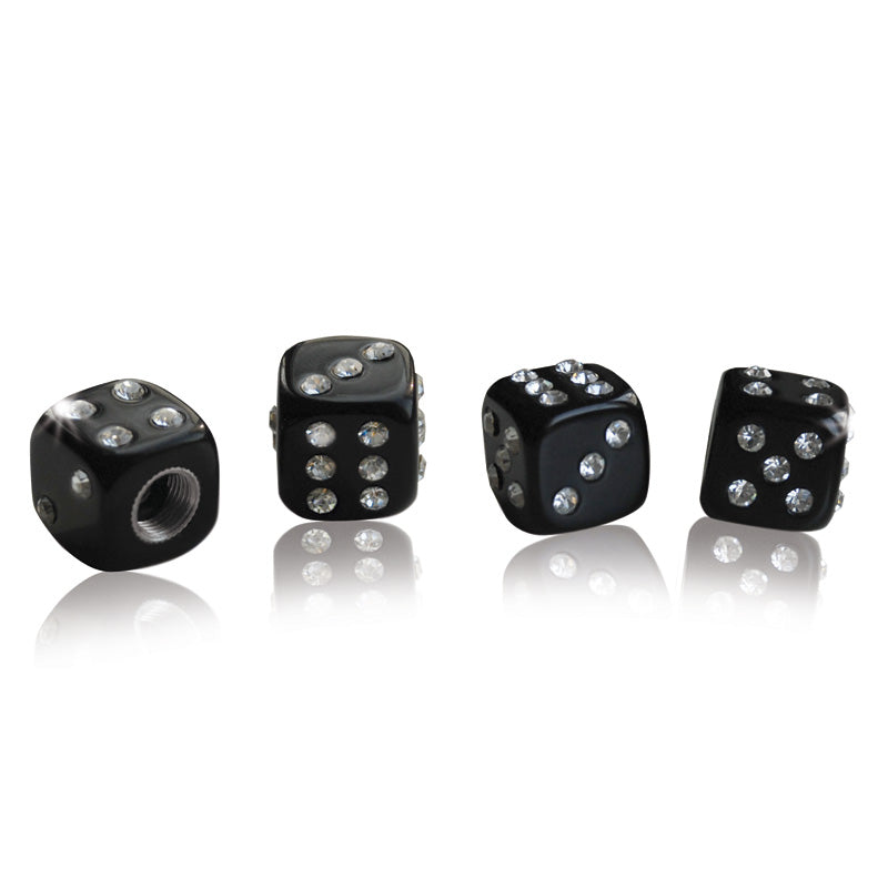 Foliatec, AirCaps Valve Caps Crystal Cube Black - 4 pcs.