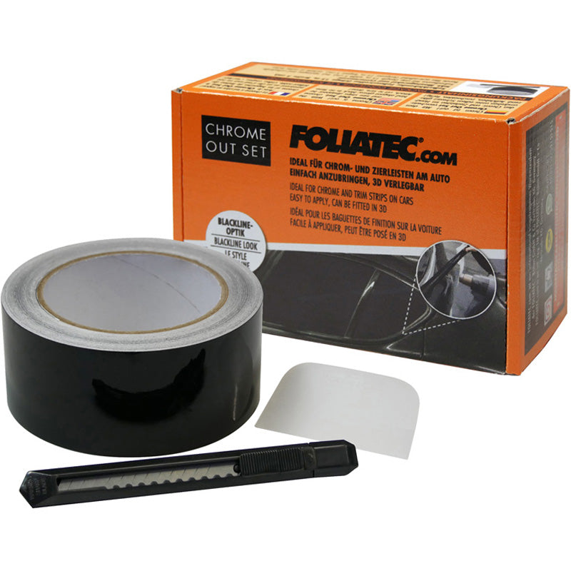 Foliatec 'Chrome Out' Set Black Matt - Foliestrook 5cm x 15m
