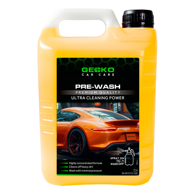 Gecko, Pre-Wash Power Cleaner, nettoyant alcalin, 2,5 liter