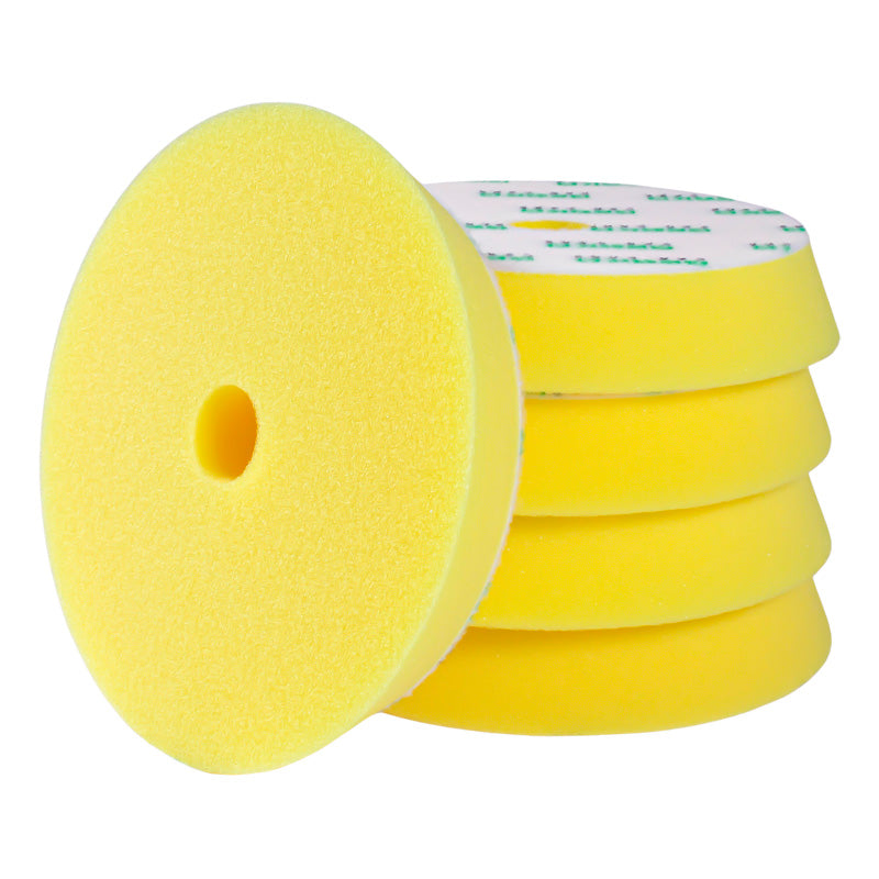 Gecko, Hard Polishing Pads, 150mm, 5-pack, Yellow
